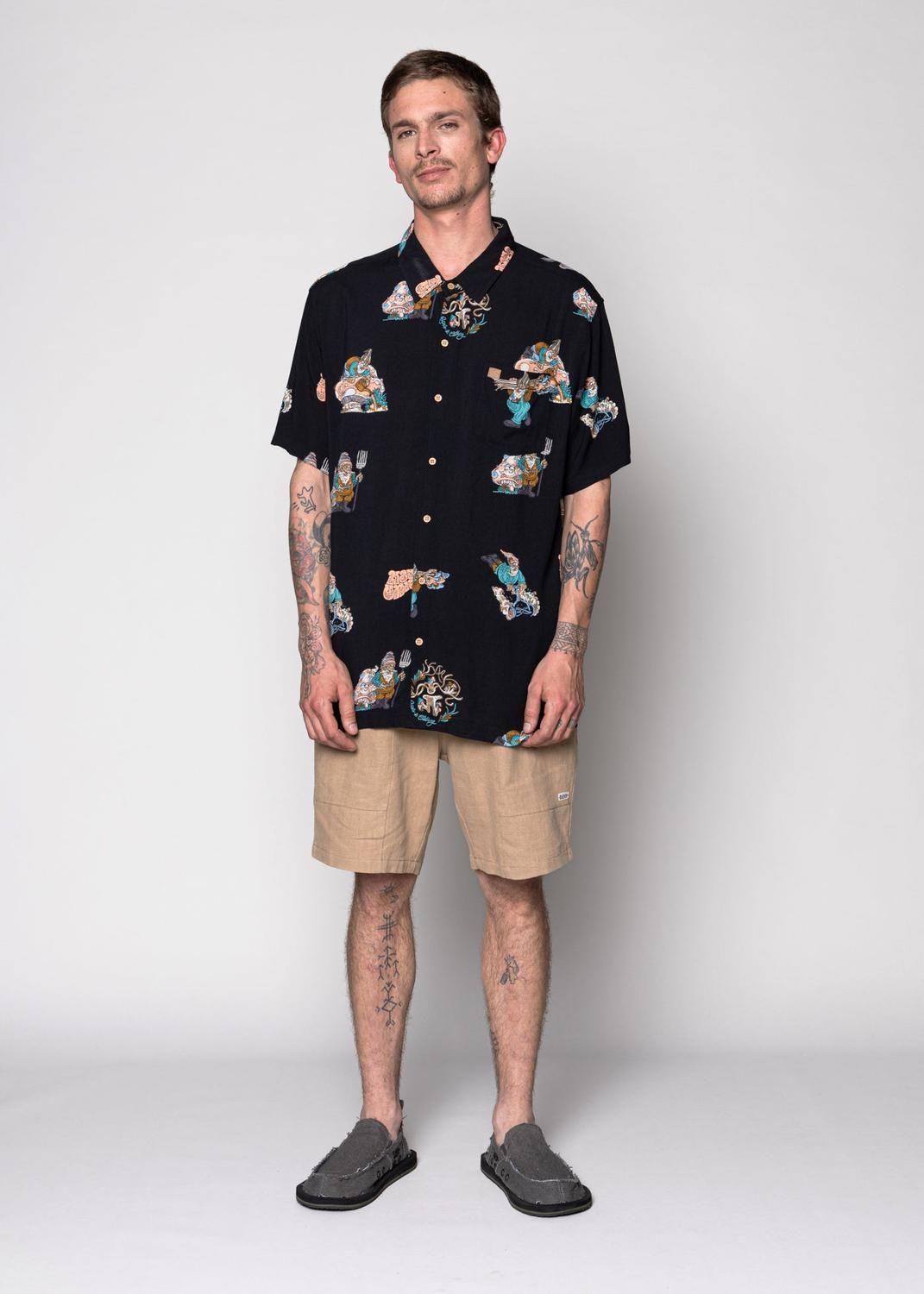 Guayabera Garden Black-2