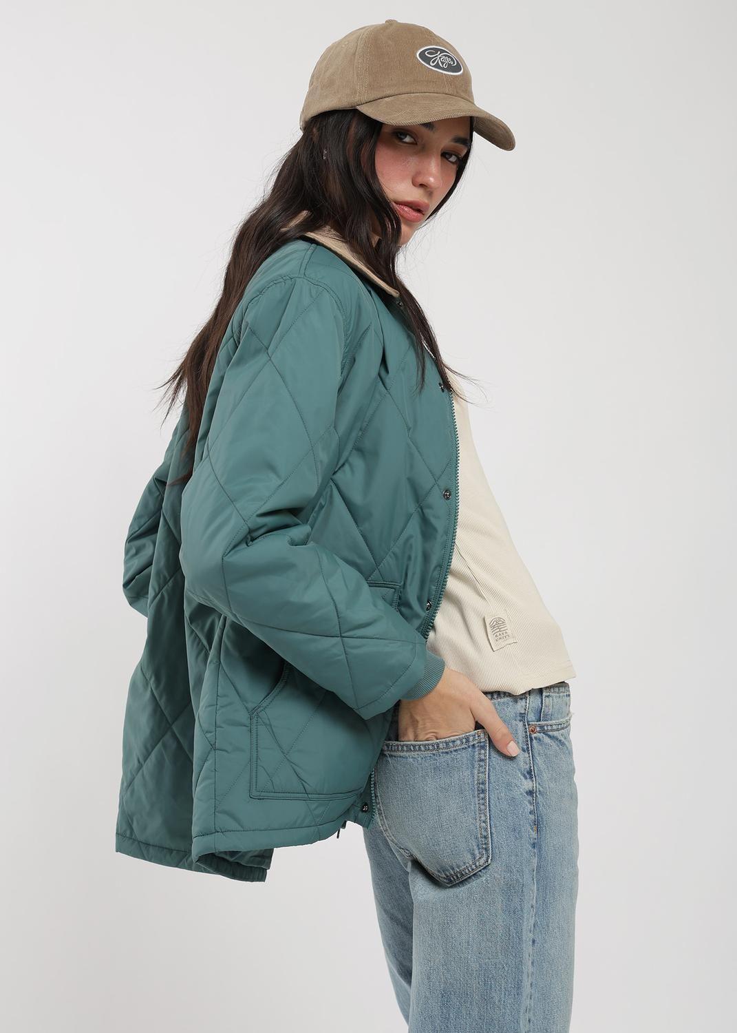 Parka Con Cierre Quilted Mujer-2