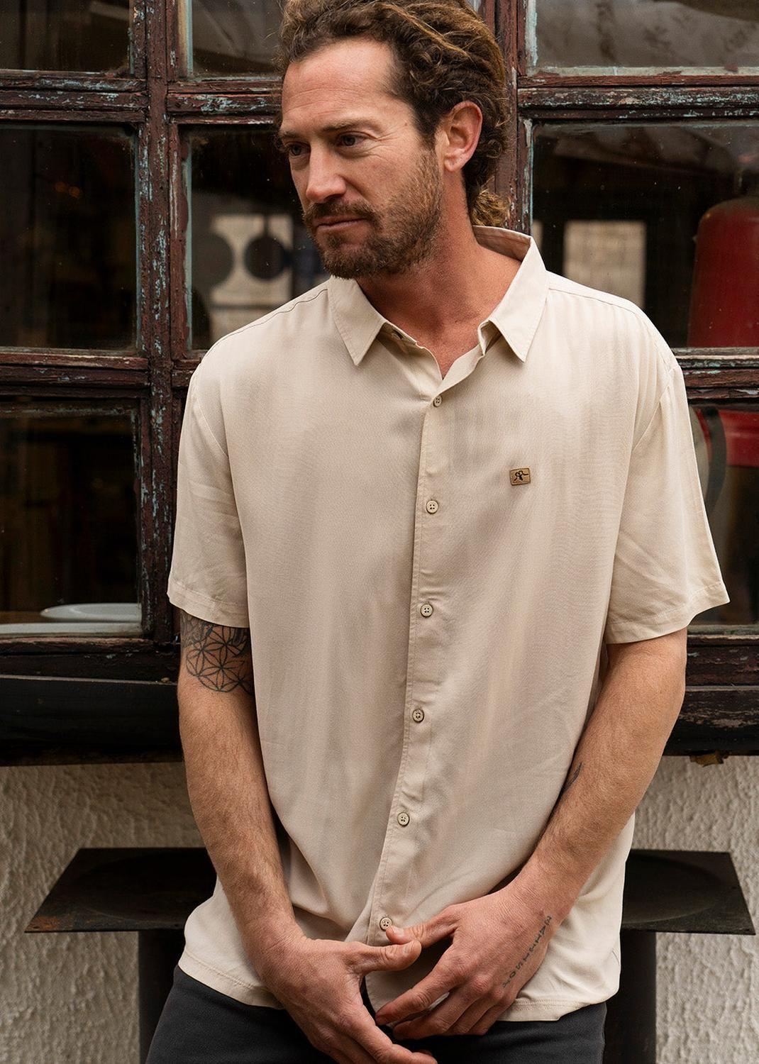 Camisa Viscosa Sand-5