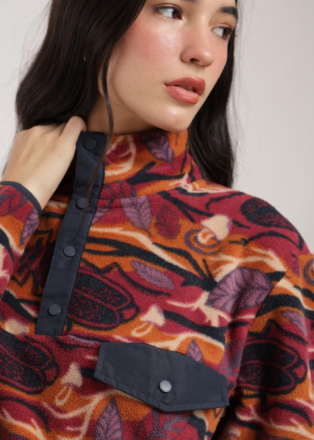 Polar Half Snap Print Mujer-2