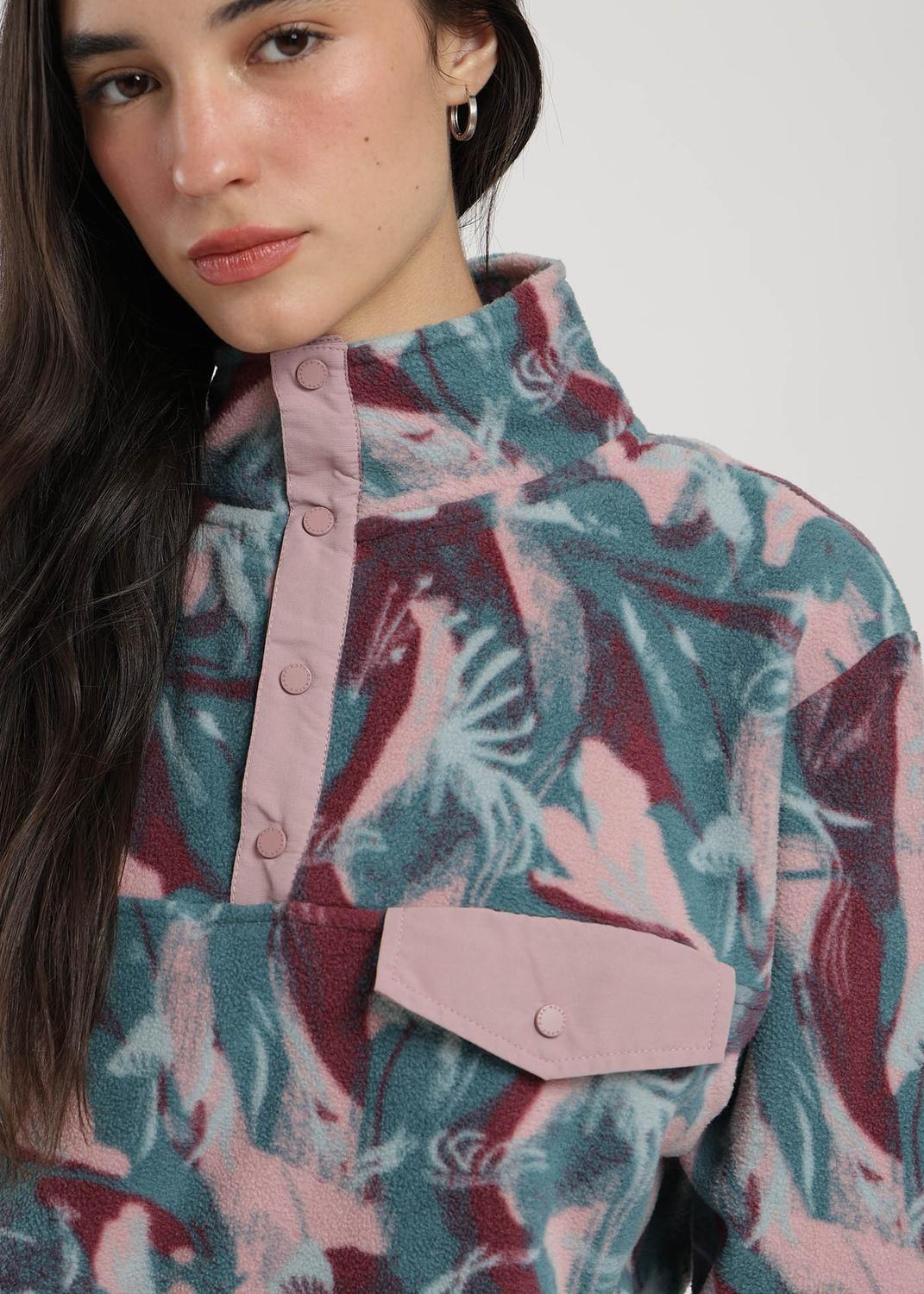 Polar Half Snap Print Mujer-2