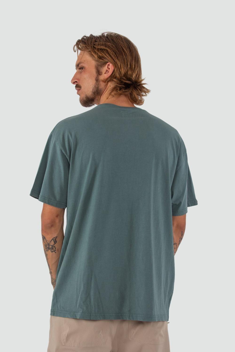 Polera Hombre Orgánica Classy Petrol-1