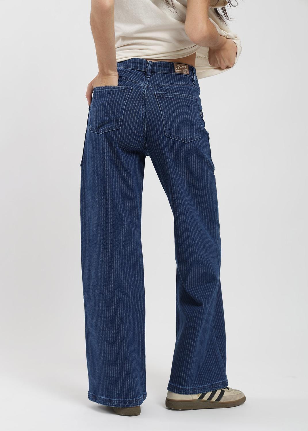 Pantalón Pata Ancha Algodón Mujer-2