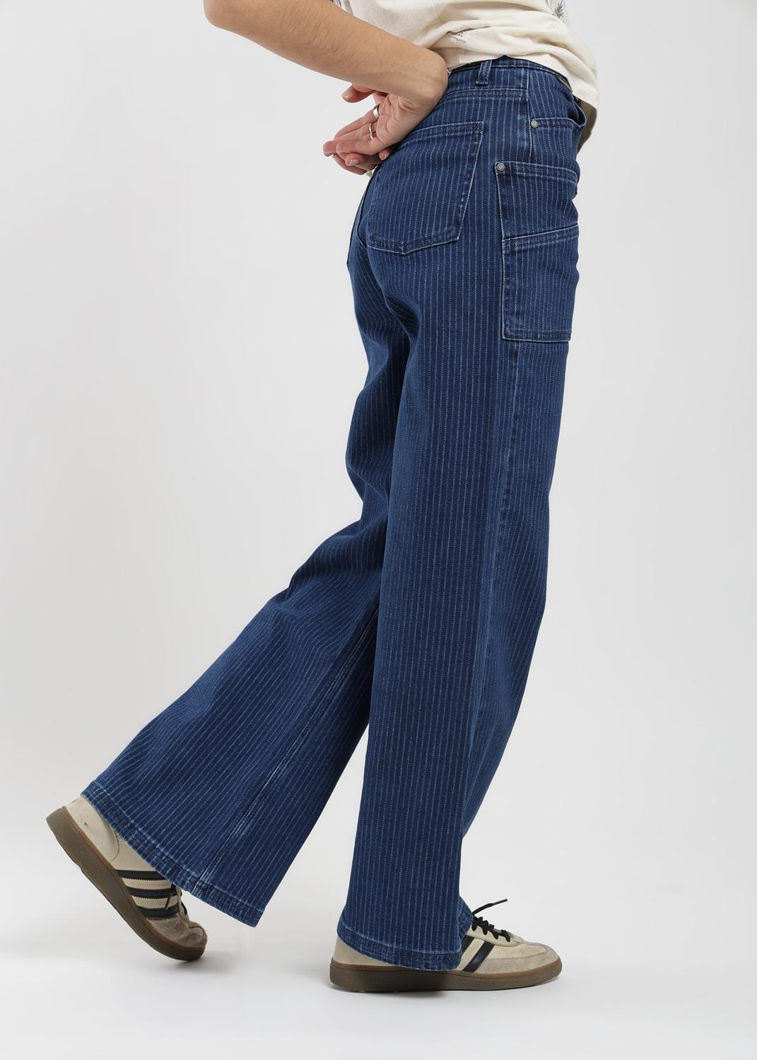 Pantalón Pata Ancha Algodón Mujer-3