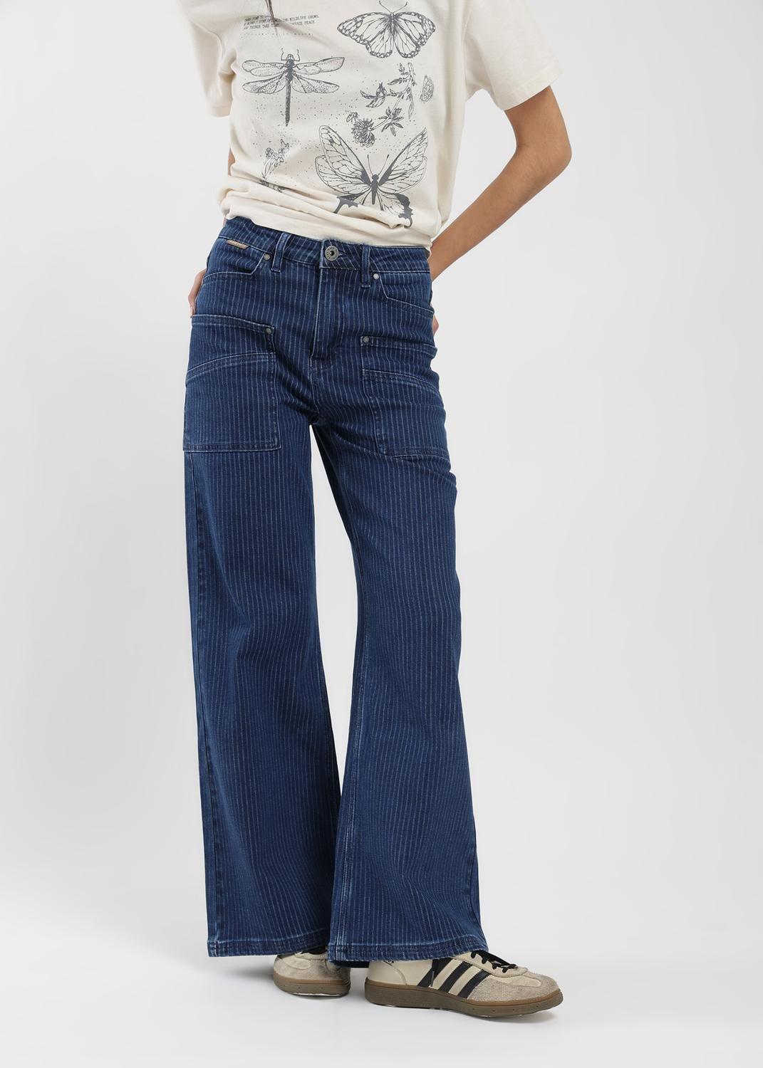 Pantalón Pata Ancha Algodón Mujer-4