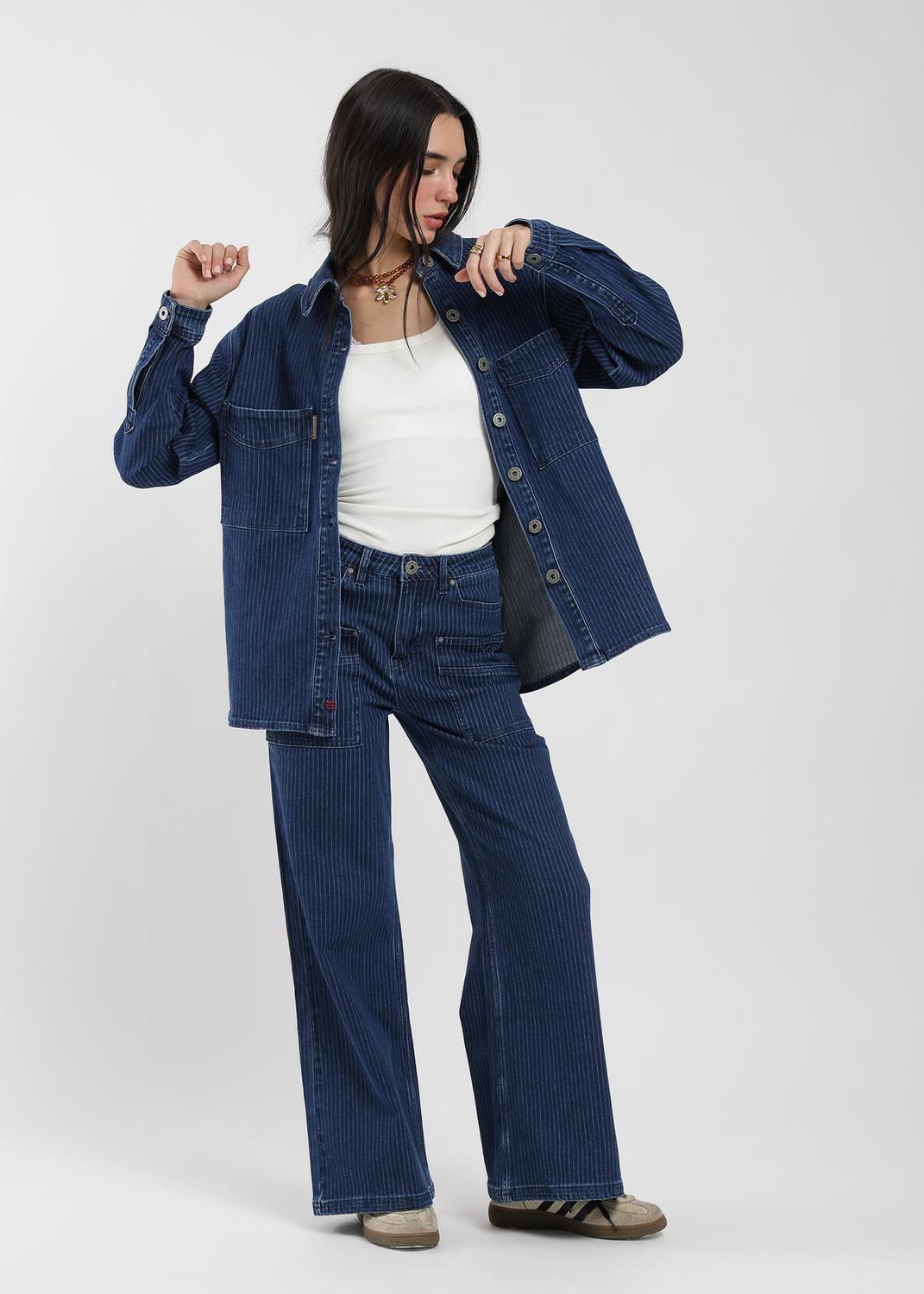 Pantalón Pata Ancha Algodón Mujer-5