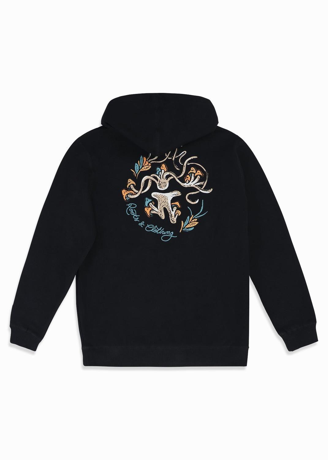 Polerón Hombre Hoodie Roots Negro-3
