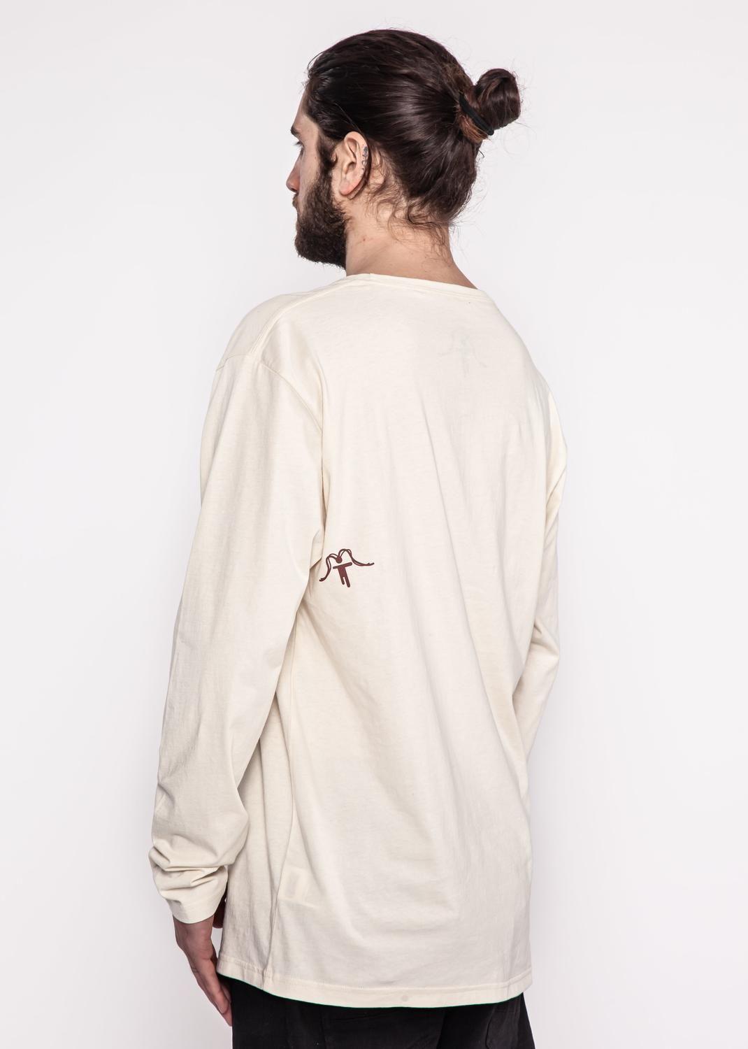 Polera Hombre Manga Larga Daily Crema-1