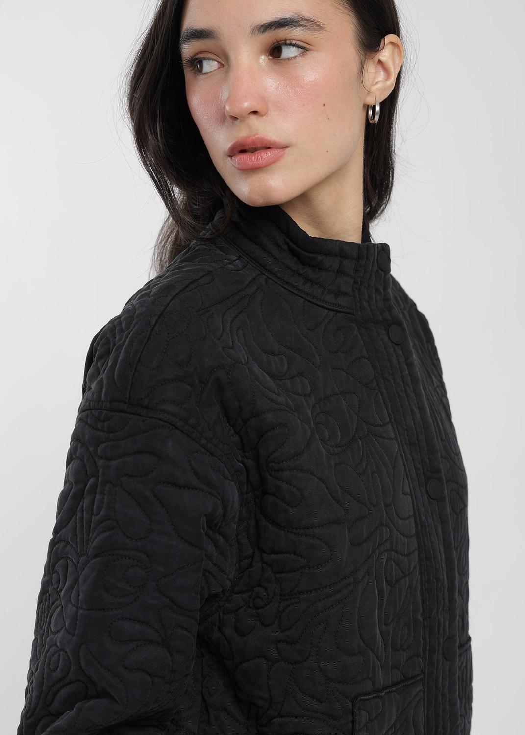 Chaqueta Bomber Acolchada Tencel Mujer-2