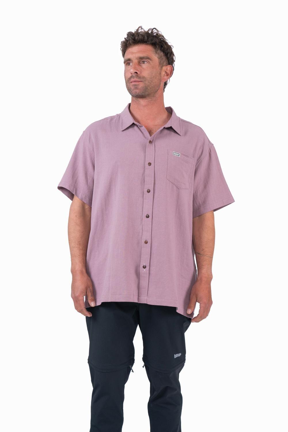 Camisa Lino Lila-0