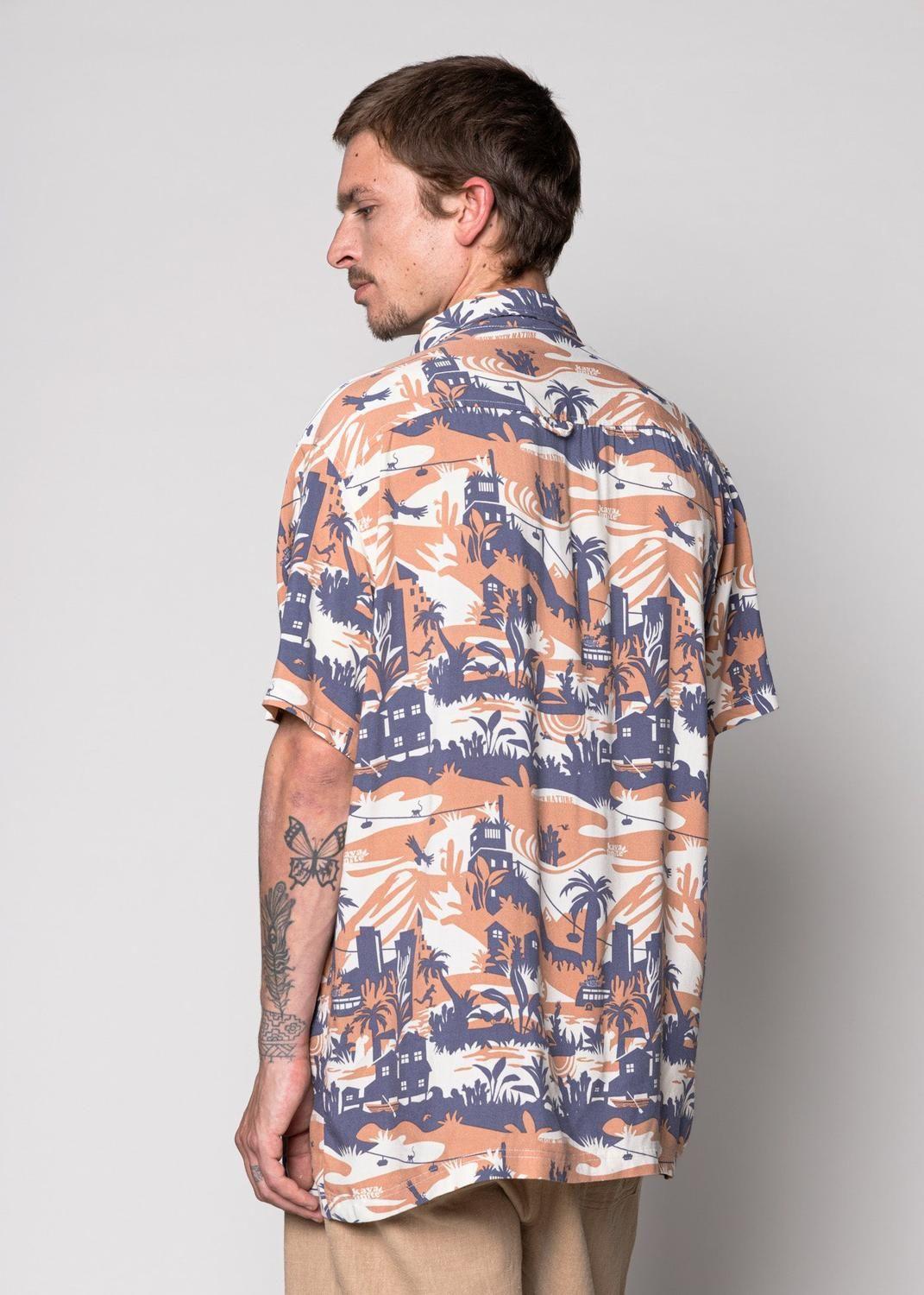 Guayabera Jungle Peach-1
