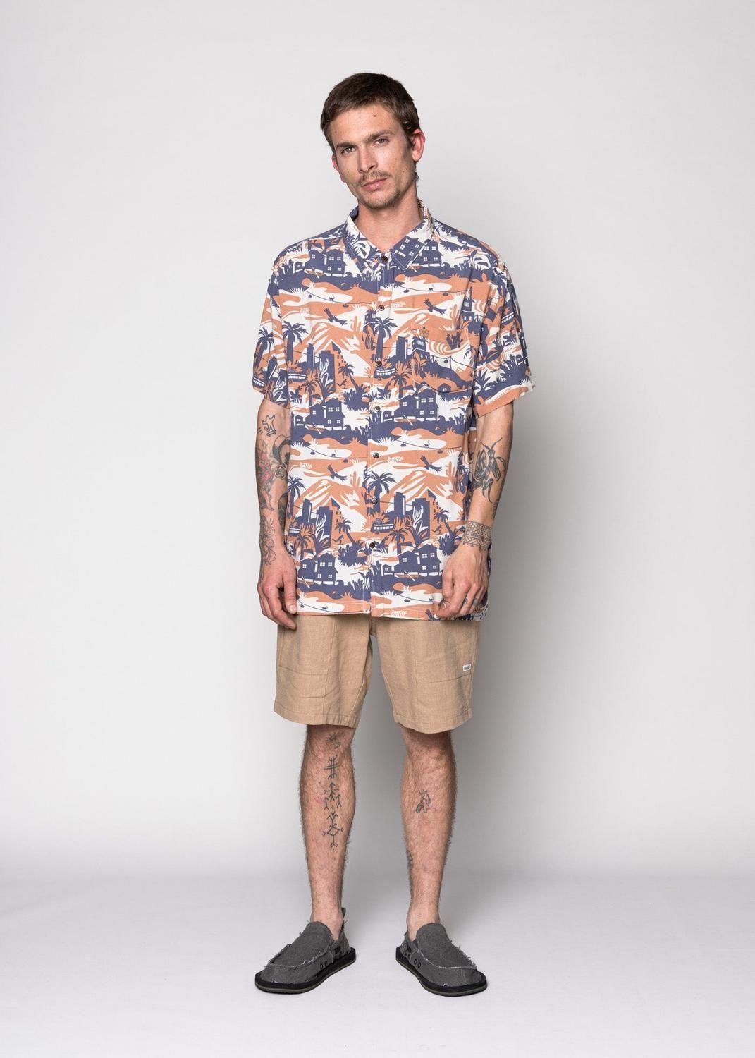 Guayabera Jungle Peach-2