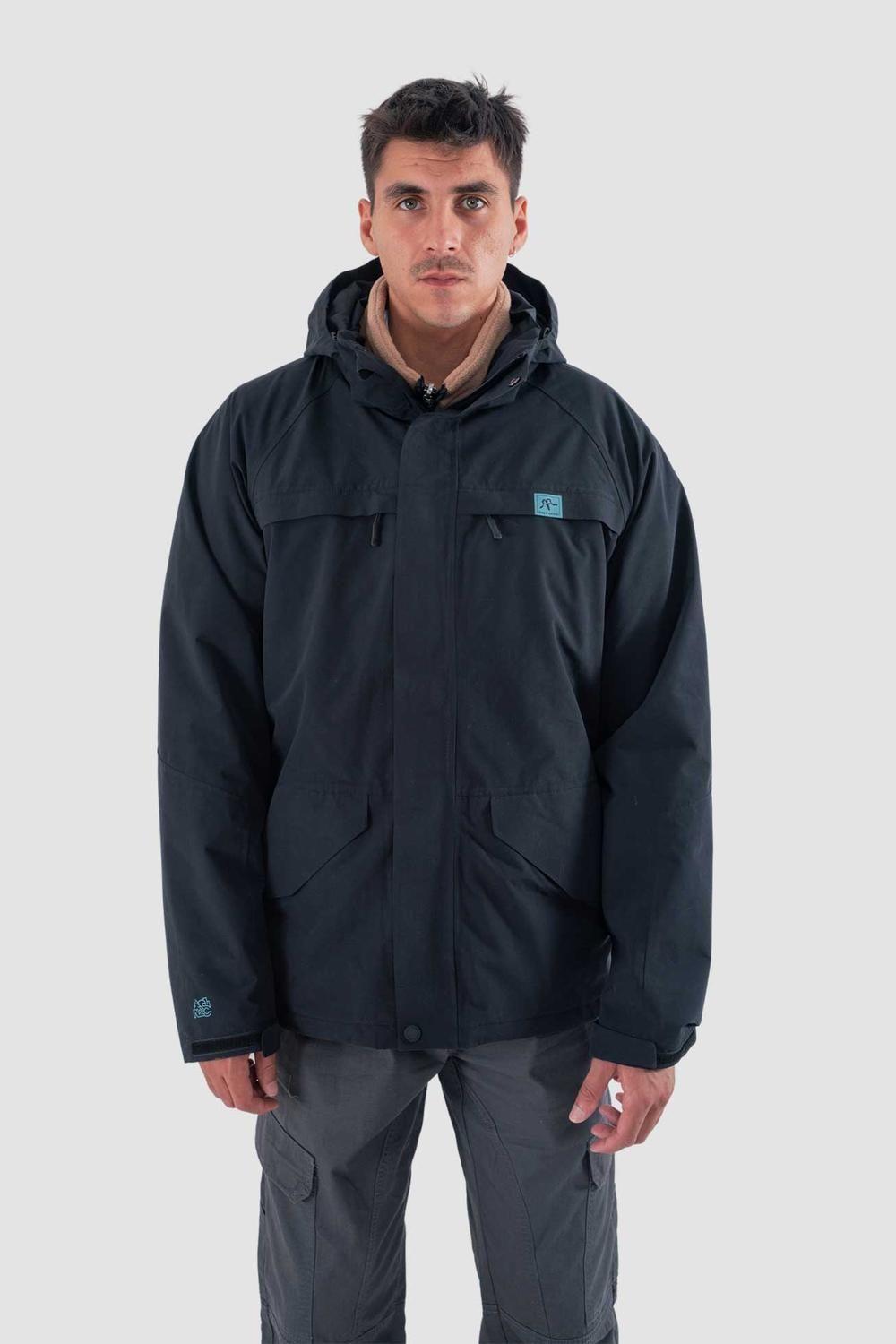 Chaqueta Hombre Desmontable Volcano 3 en 1 Negra-0