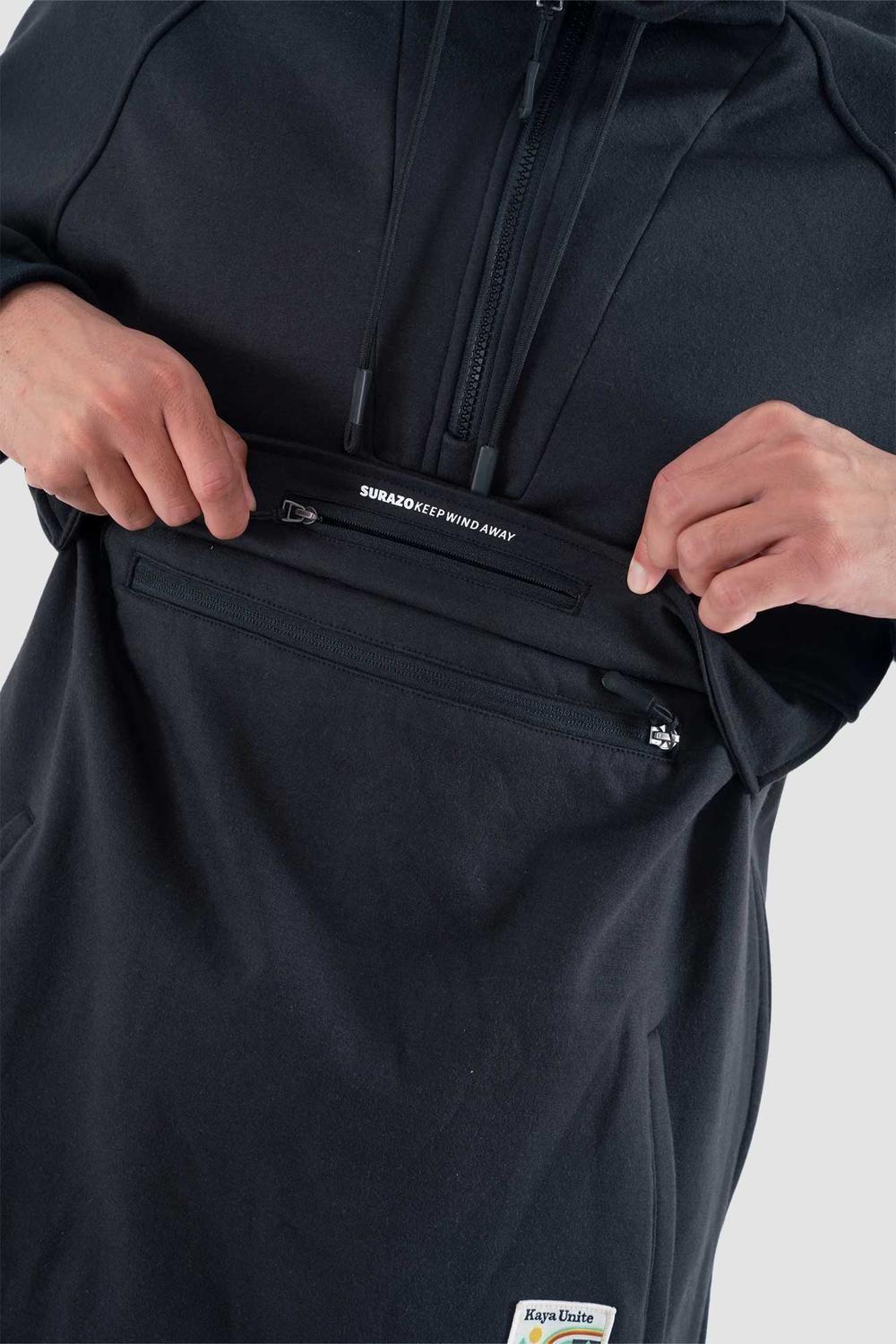 Chaqueta Cortaviento Hombre Surazo Hood Negro-3