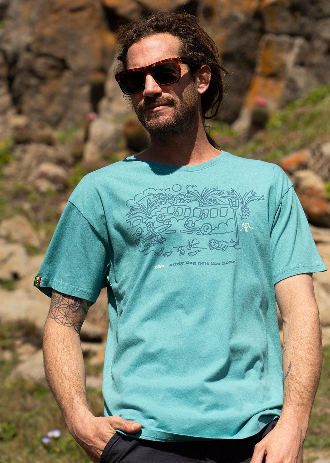 Polera Hombre Bone Turquoise-0