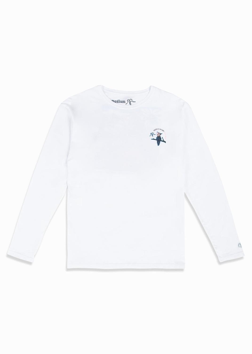 Polera Hombre Manga Larga Puesco Blanca-2