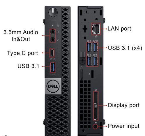 KIT MONITOR + MINI PC DELL Optiplex 7060 Micro (i5-8va 16GB 1TB SSD) + Teclado & Mouse Reacondiciona-1