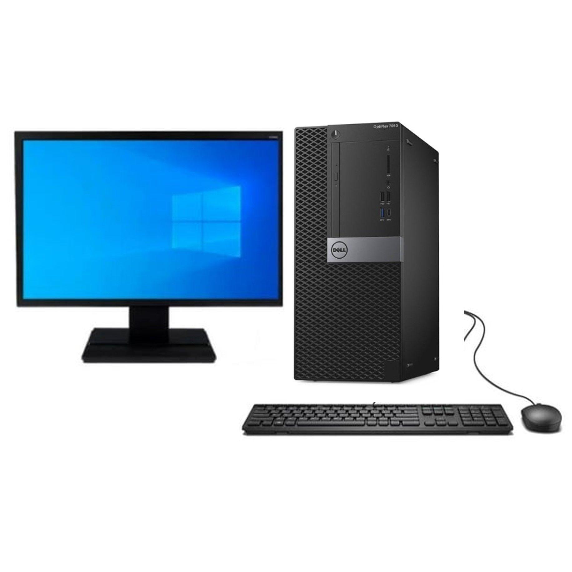 KIT MONITOR + PC DELL Optiplex 7050 TOWER (i5-7ma 16GB 256GB SSD) + Teclado & Mouse Reacondicionado -0