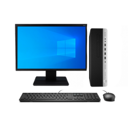 KIT MONITOR + PC HP 800 G3 SFF i7 8GB 500GB + Teclado & Mouse Reacondicionado Grado A-0