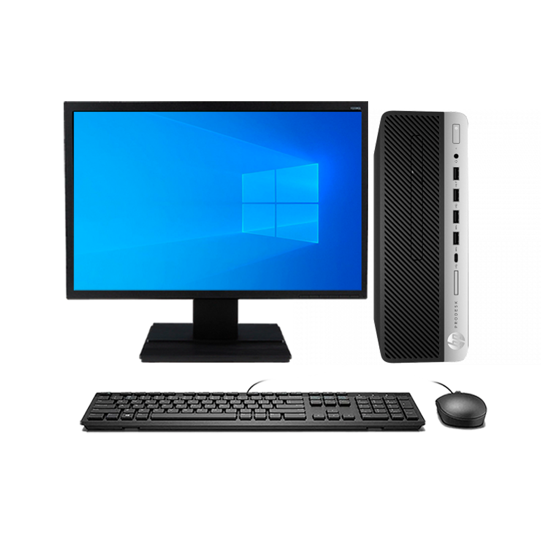 Pc HP ProDesk 600 G3 SFF (i5 8GB 500GB) + MONITOR + Teclado & Mouse Reacondicionado Grado A-0