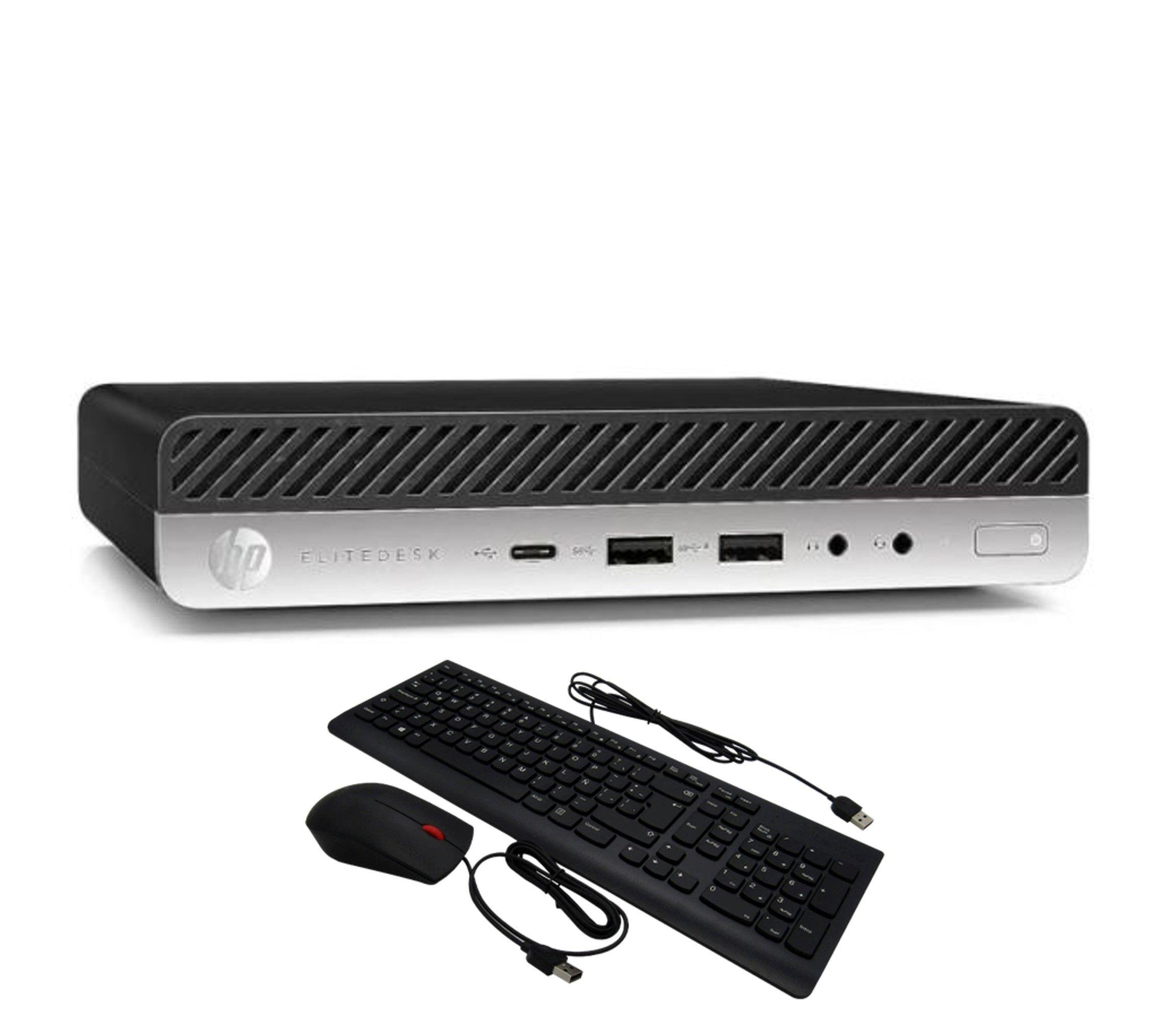 MINI PC HP Elitedesk 800 G4 SFF (i5-8va 16GB 256GB SSD) + Teclado & Mouse Reacondicionado Grado A-0