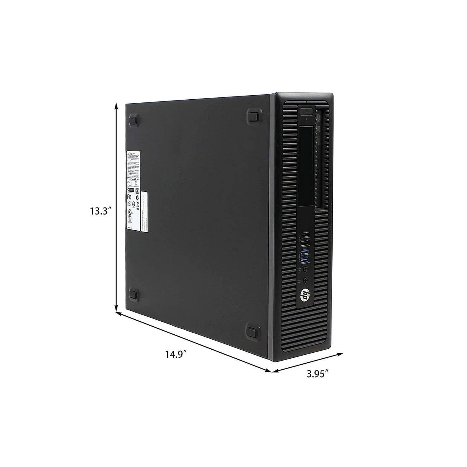 KIT MONITOR + PC HP 600 G2 SFF i7 8GB 256GB SSD + Teclado & Mouse Reacondicionado Grado A-2