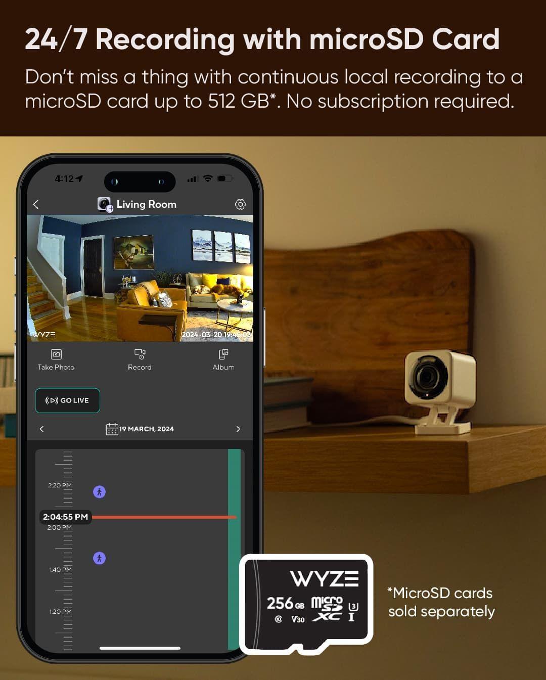 Wyze Cam v4, cámara de seguridad inteligente para el hogar 2K HD-7