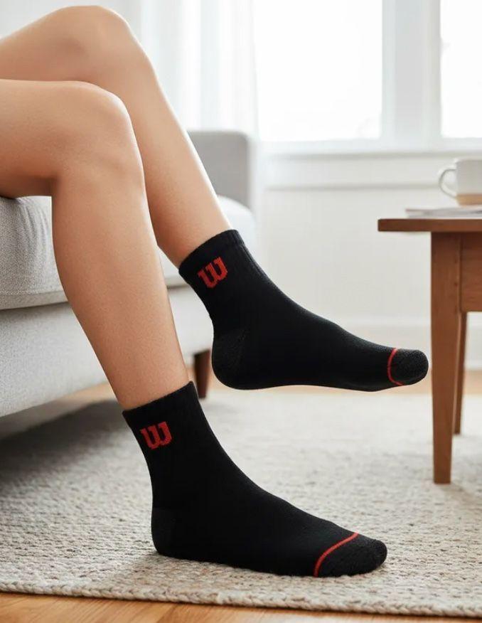 Calcetines Wilson 20 Pack Hombre Quarter Reforzados Negro Talla 40 a 44-2