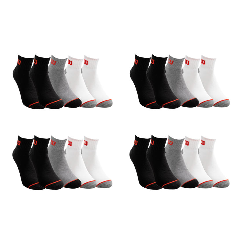 Calcetines Wilson 20 Pack Hombre Quarter Reforzados Mix Talla 40 a 44-2