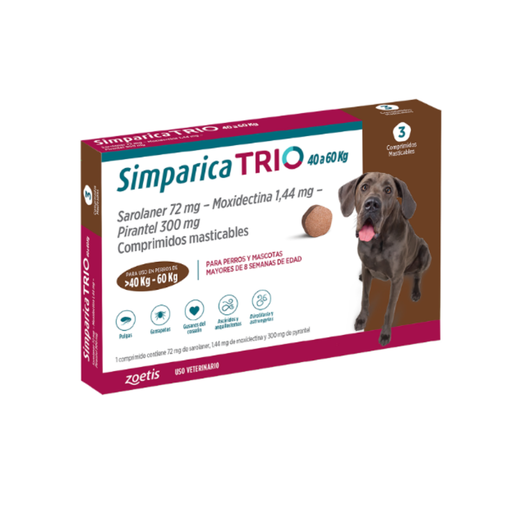 Simparica Trio 40 a 60kg - 3 comprimidos-0