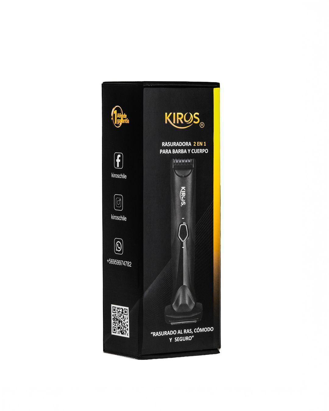Rasuradora Corporal KIROS 2 en 1 | Barba, Cuerpo y Zonas Sensibles-1