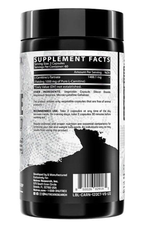 L Carnitine 1000 Nutrex Research 120 C psulas-2