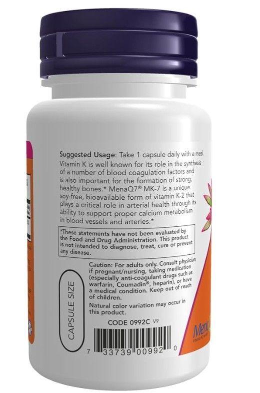 MK-7 VITAMIN K-2 100MG 60 CAPSULAS-2