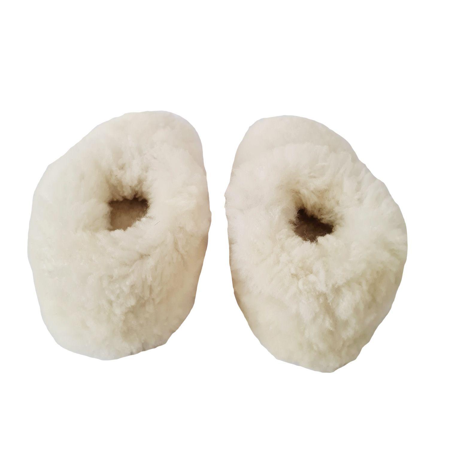 Pantuflas De Oveja Blancas Tallas Adulto-3