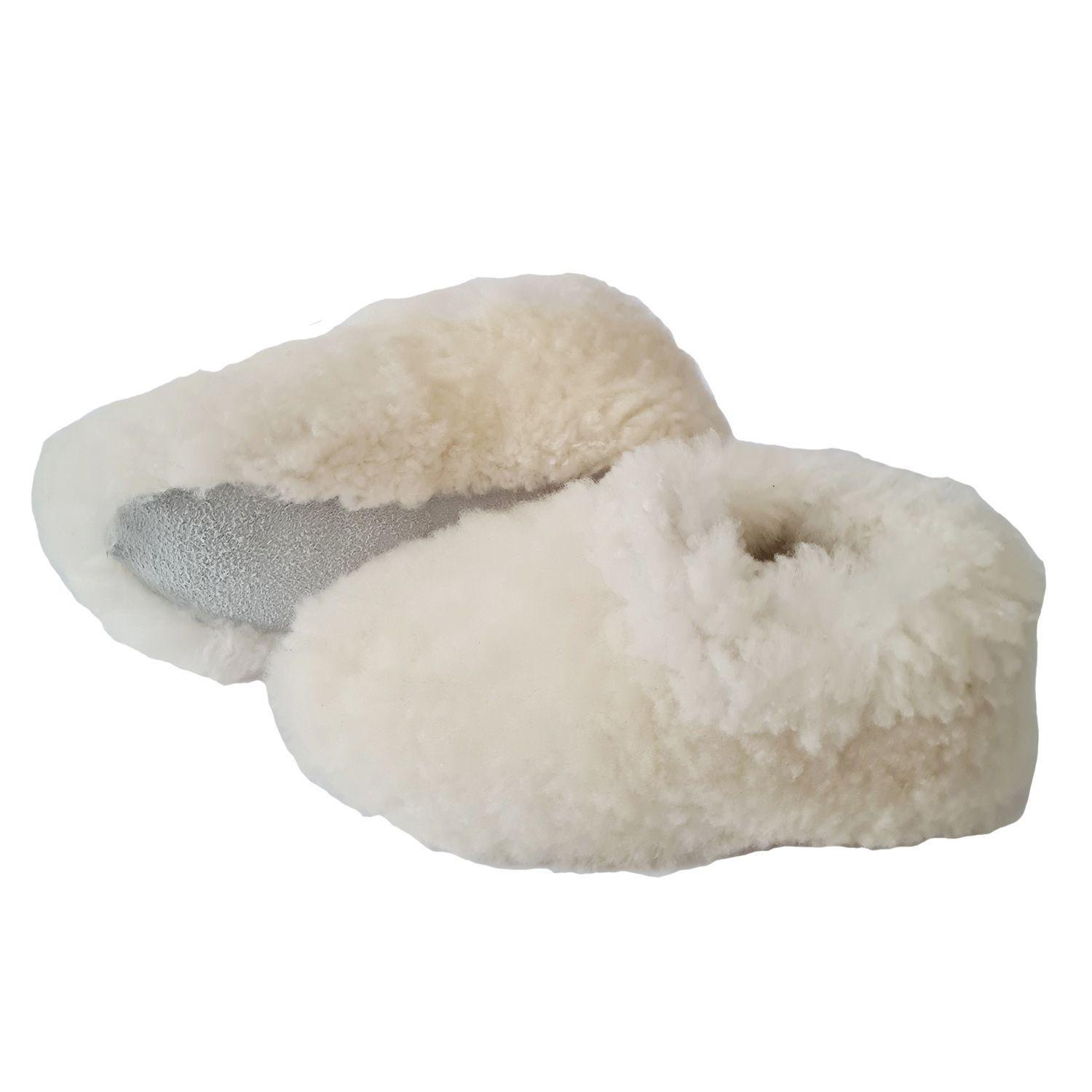 Pantuflas De Oveja Blancas Tallas Adulto-2