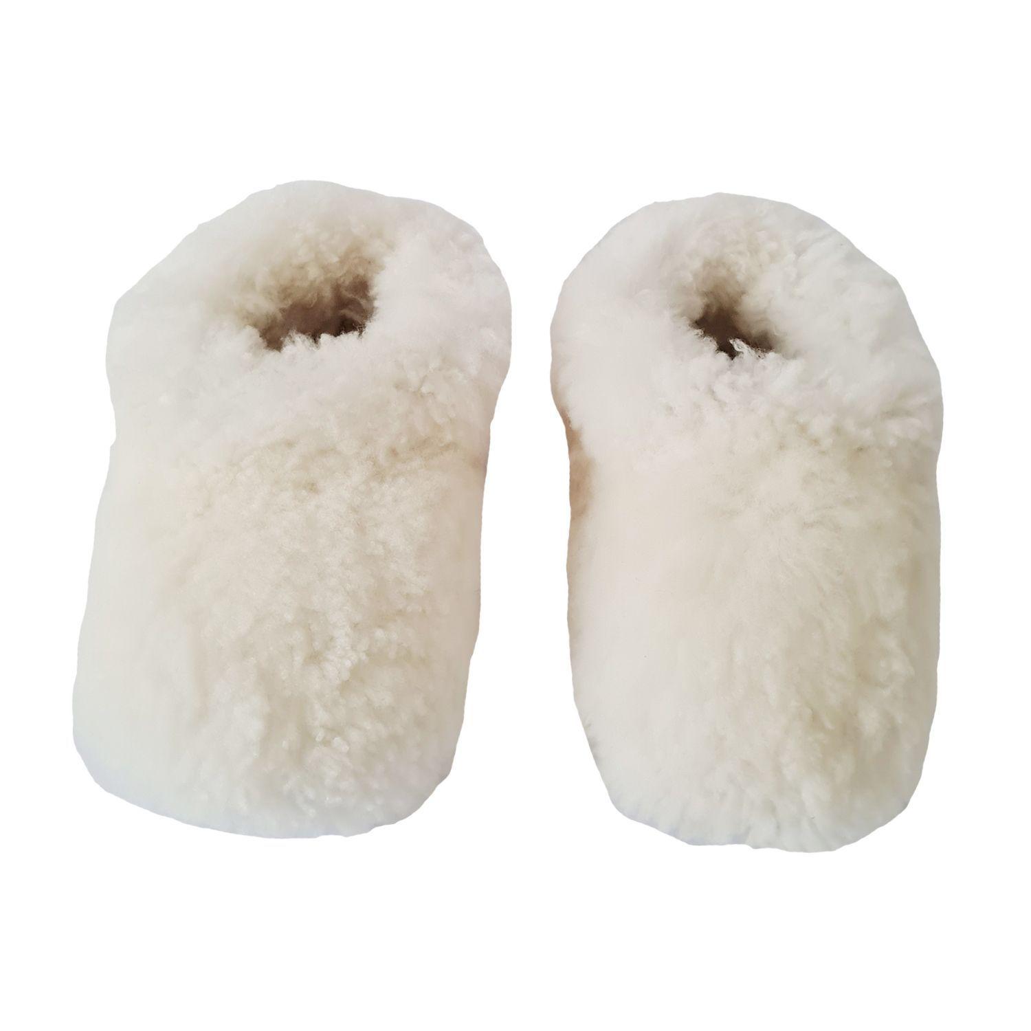 Pantuflas De Oveja Blancas Tallas Adulto-1