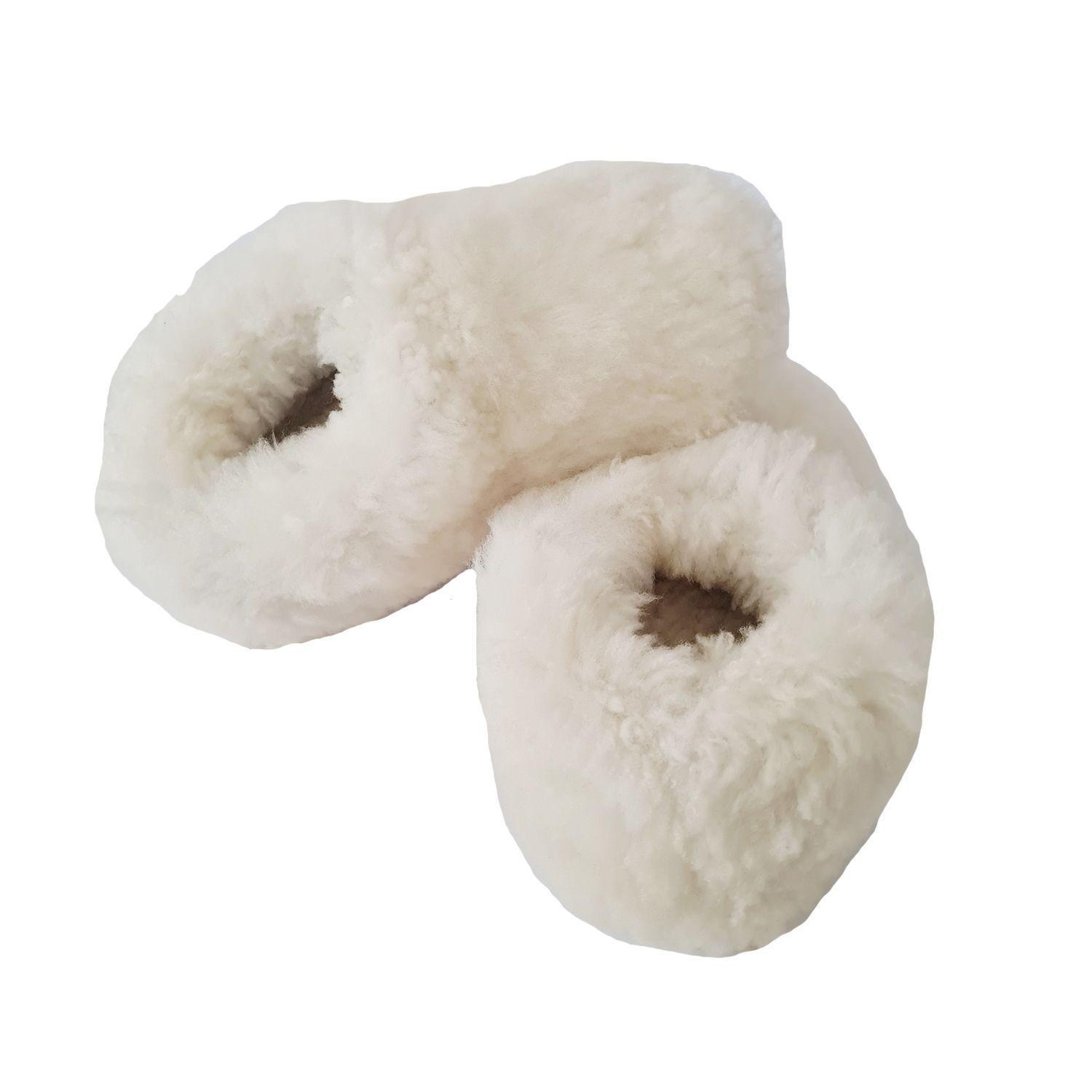 Pantuflas De Oveja Blanca Tallas Infantil Unisex-1