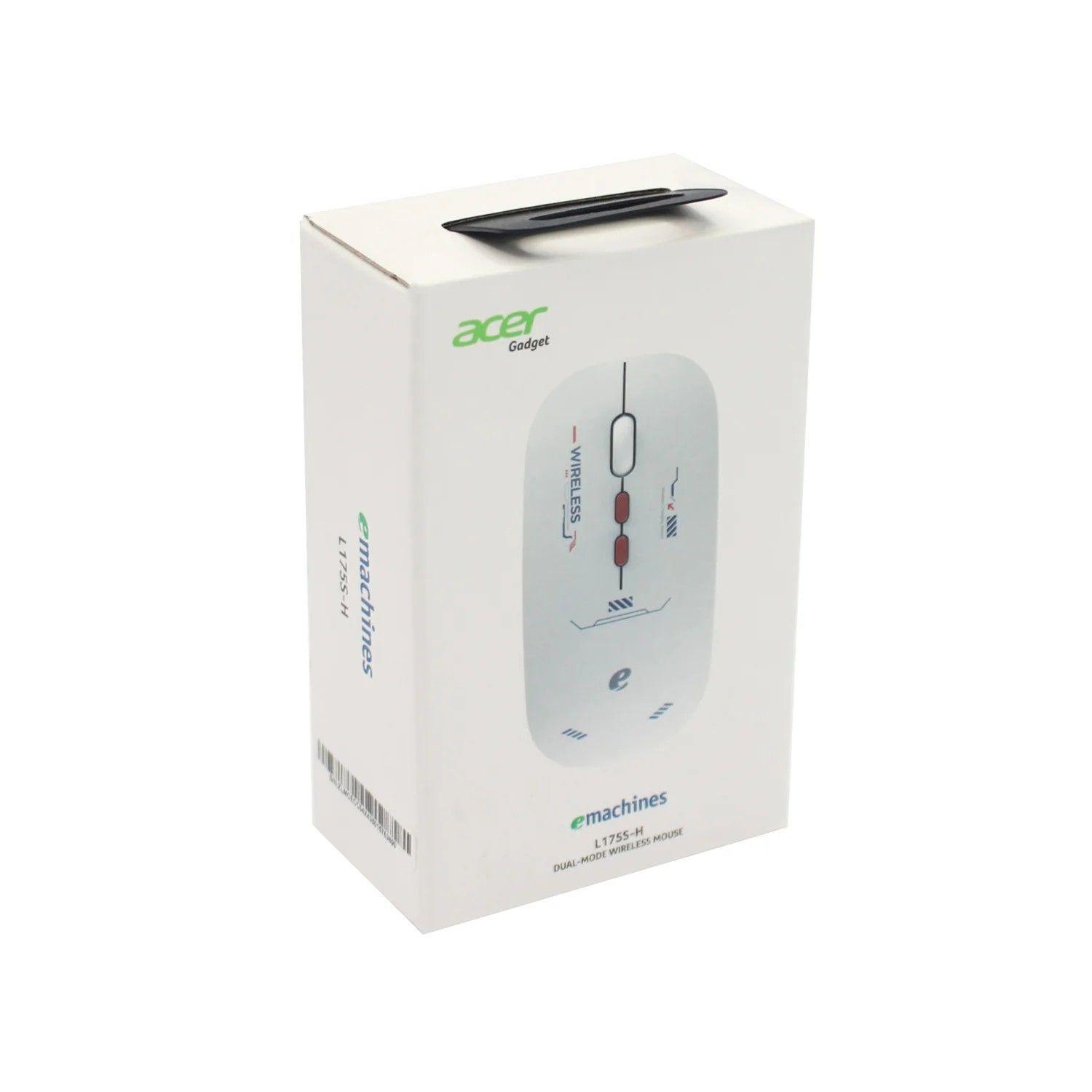 MOUSE GAMER ACER - L175S-H BLANCO - INALAMBRICO USB Y BT 5.0-1