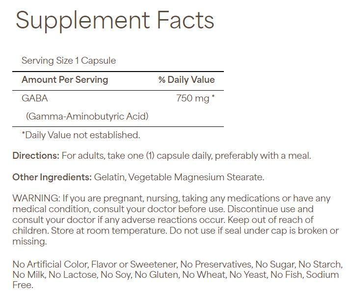 Gaba 750 MG 90 C psulas PURITANS PRIDE-1