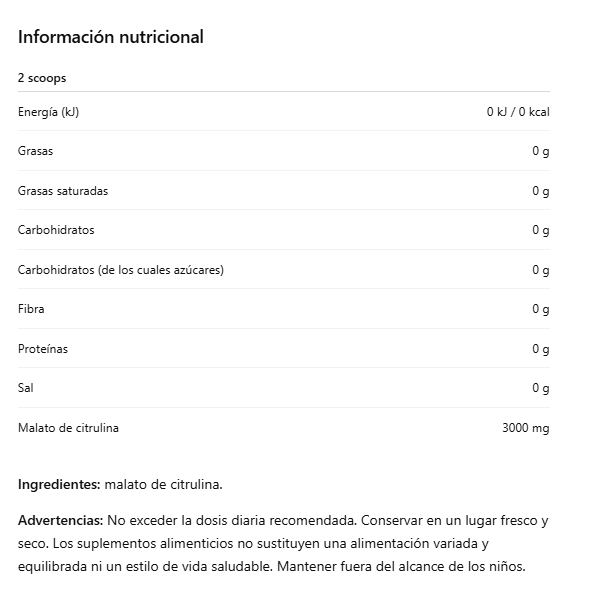 Citrulina de Malato 250 gr XXL NUTRITION-1