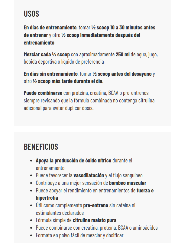 Citrulina de Malato 250 gr XXL NUTRITION-2