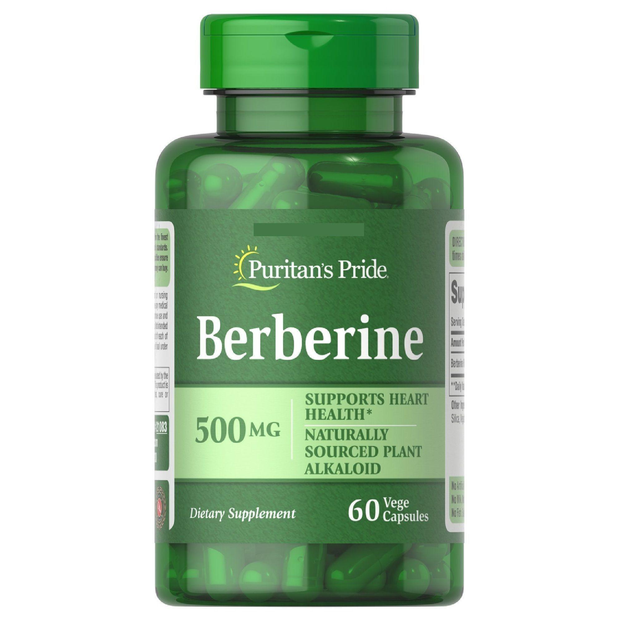 Berberina 500mg 60 Cápsulas vegetal PURITANS PRIDE-0