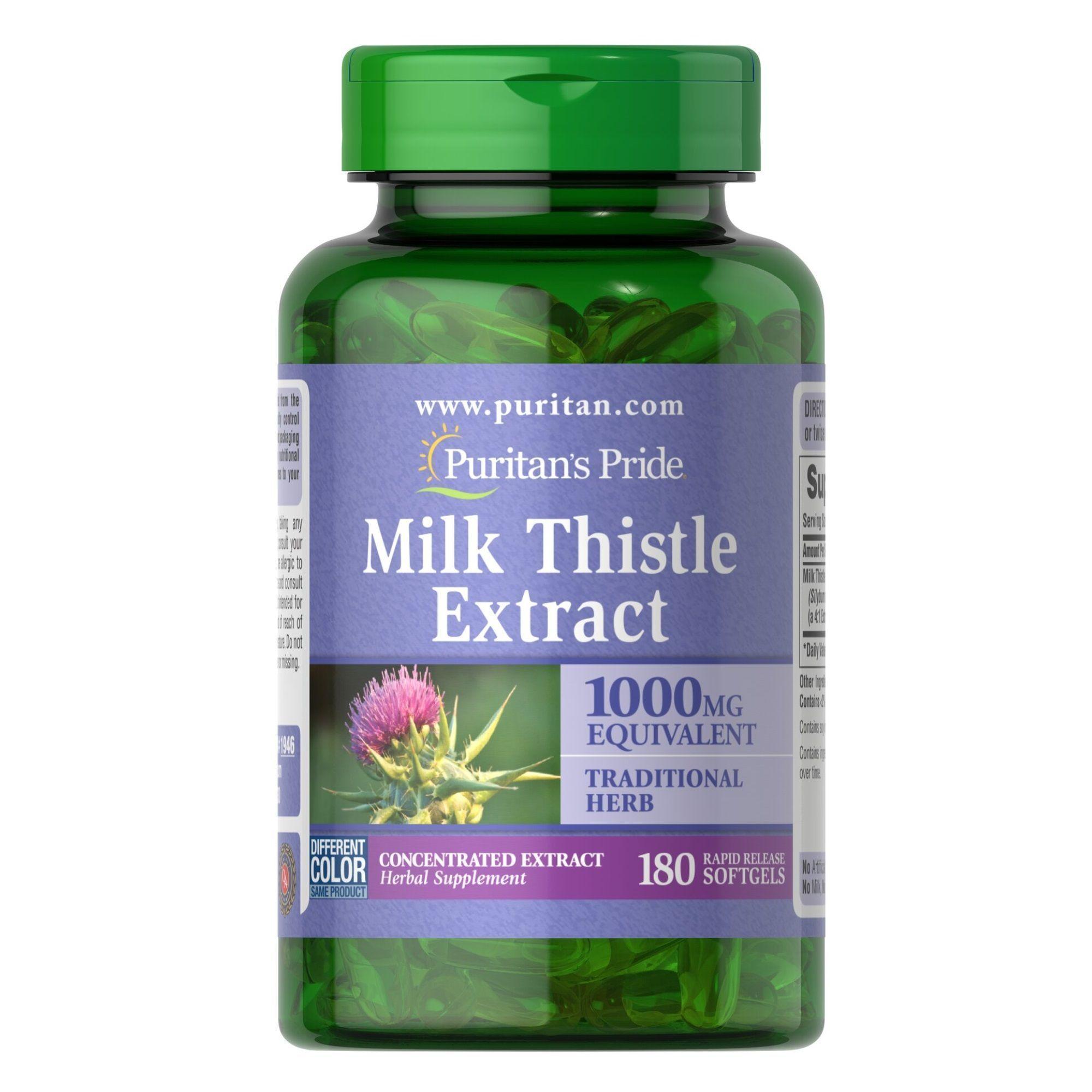 Milk Thistle 1000mg 180 Capsulas blandas PURITANS PRIDE-0