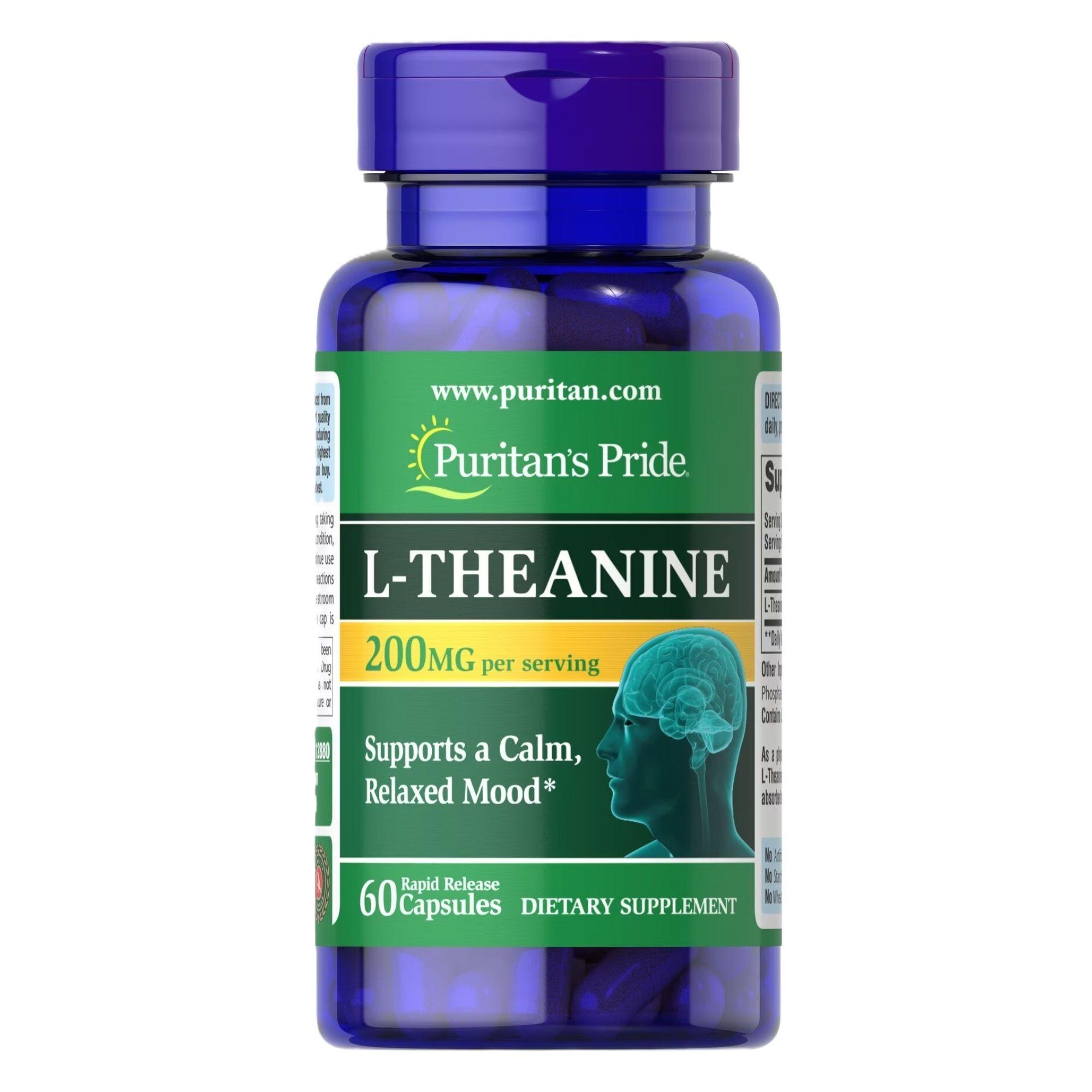 L Teanina 200 MG 60 C psulas PURITANS PRIDE-0
