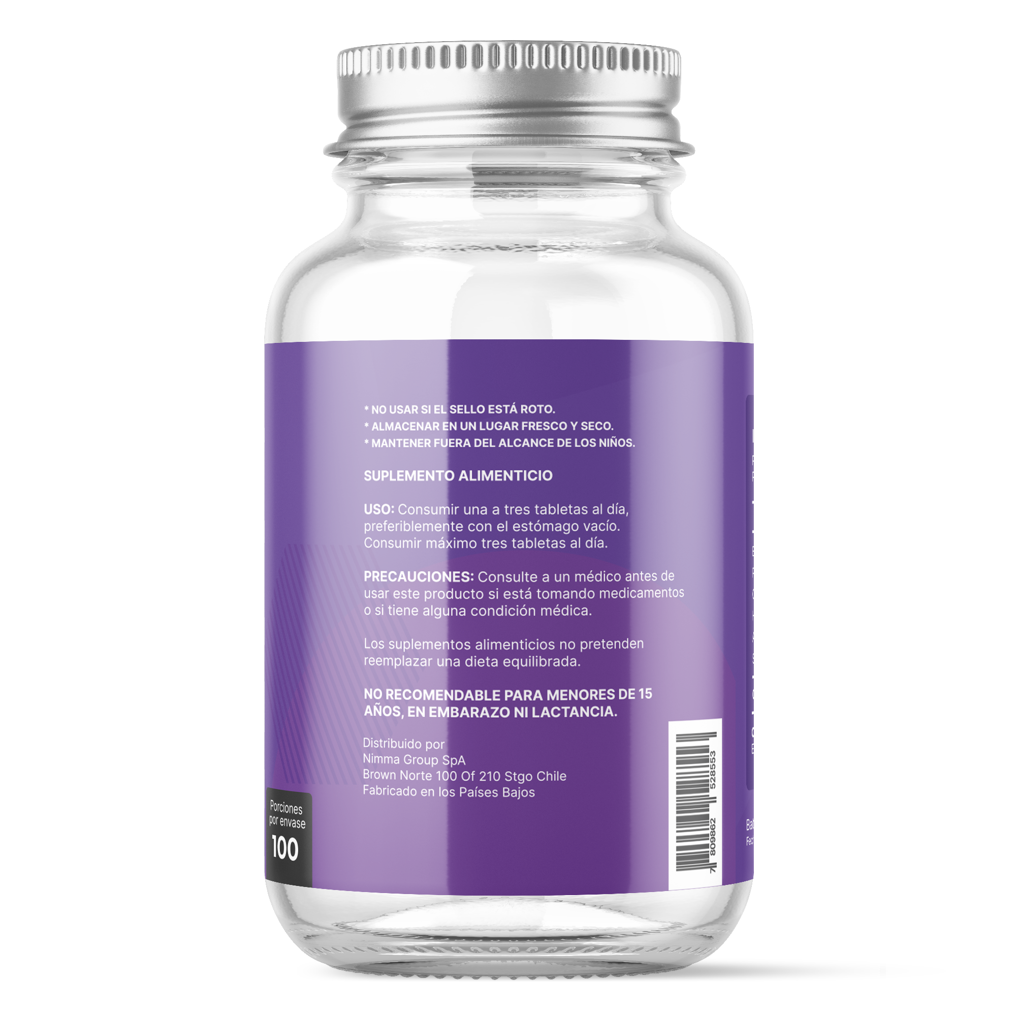 Glicina 1000 mg 100 Tabletas / YOURSUPS-2