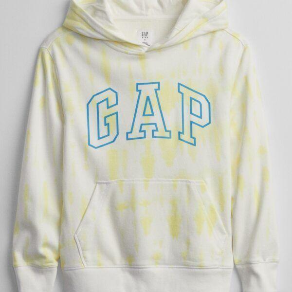 POLERON DE NIÑA GAP TALLA XXL (14-16) COLOR BLANCO CON AMARILLO COD. 5969-0