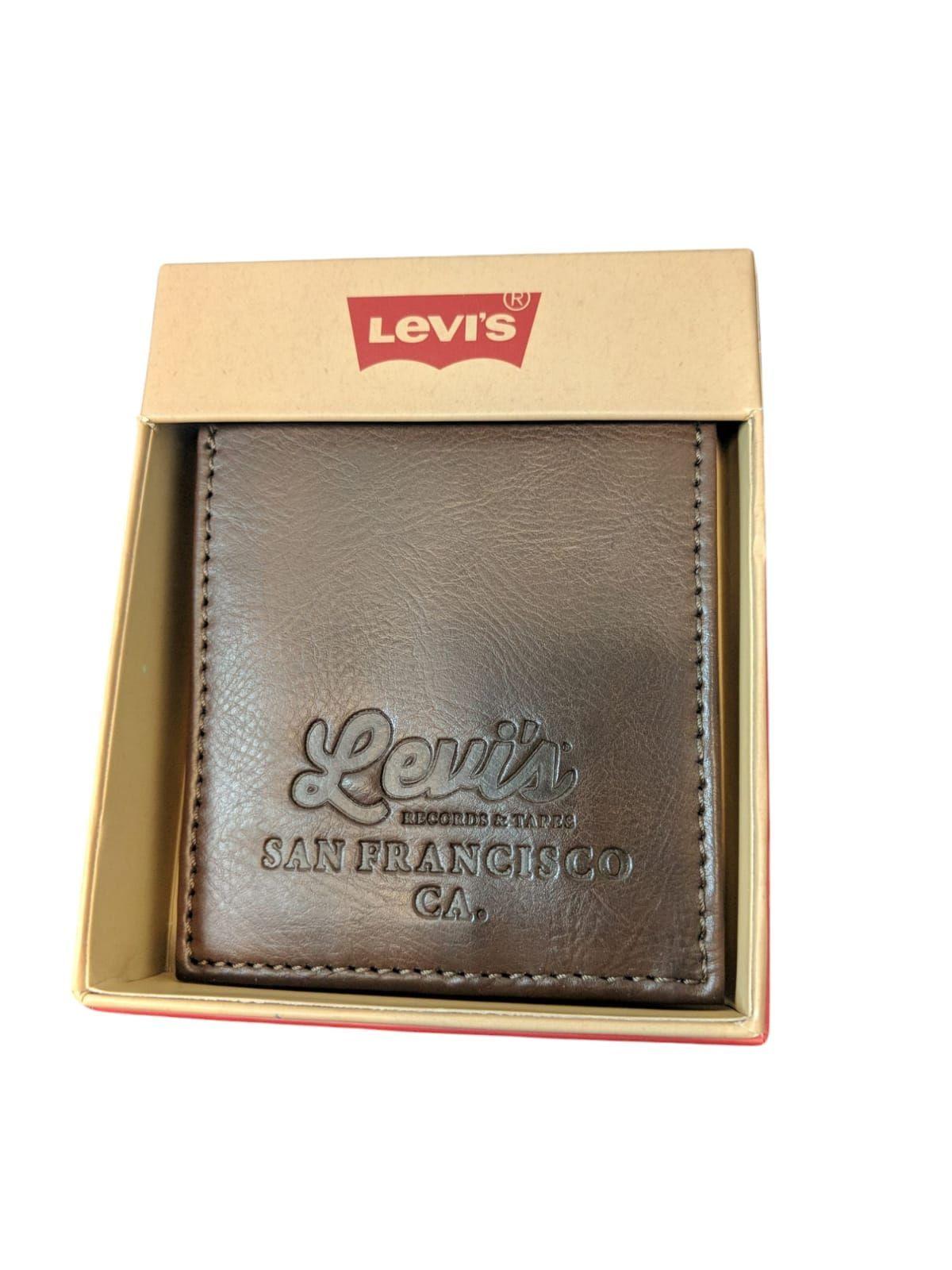  Billetera Hombre Bi-Fold LEVIS Anti-Fraude Café Cod. 4002-0