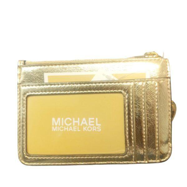 MONEDERO / MINI PORTA DOCUMENTOS CON LLAVERO DAMA MICHAEL KORS DORADO COD. 5516-1