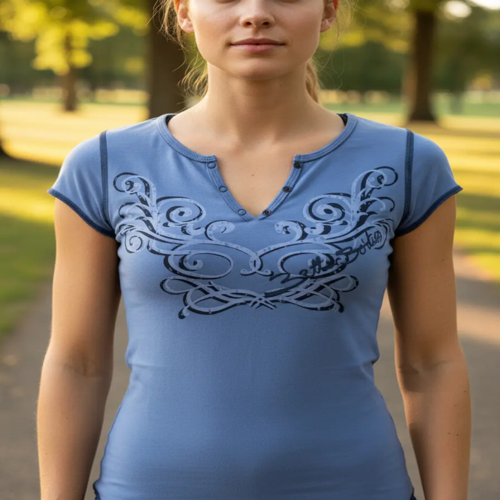 Better Bodies Polera Gimnasio Womens Energy V Tee Talla L Color  Blue-4