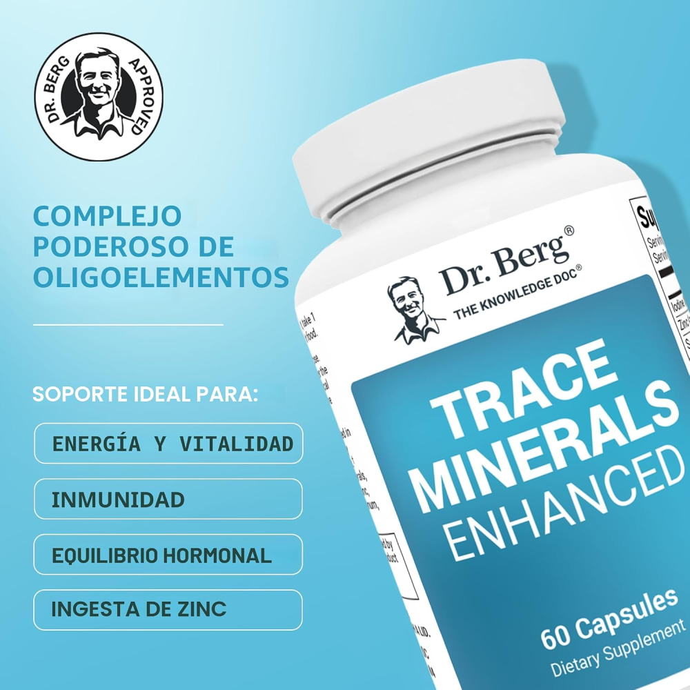 Dr. Berg Trace Minerals Enhanced Complejo De Minerales Zinc 60 caps-2